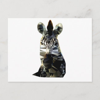 Carte Postale Zebra Head African Animal Low Poly