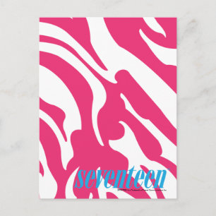 Carte Postale Zebra Magenta