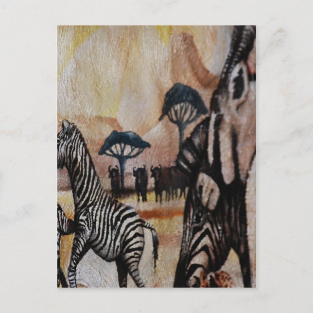 Carte Postale Zebra Mural (Devant)