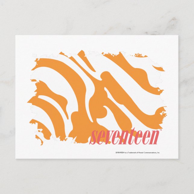 Carte Postale Zebra Orange 4 (Devant)
