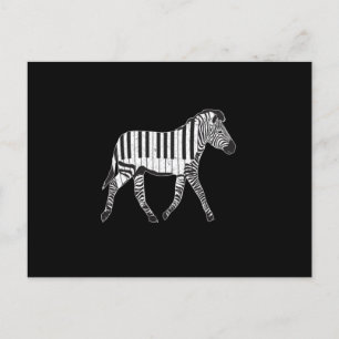 Carte Postale Zebra Piano Keyboards