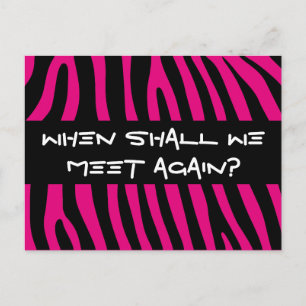 Carte Postale Zebra rayures motif + votre arrière - plan & idées