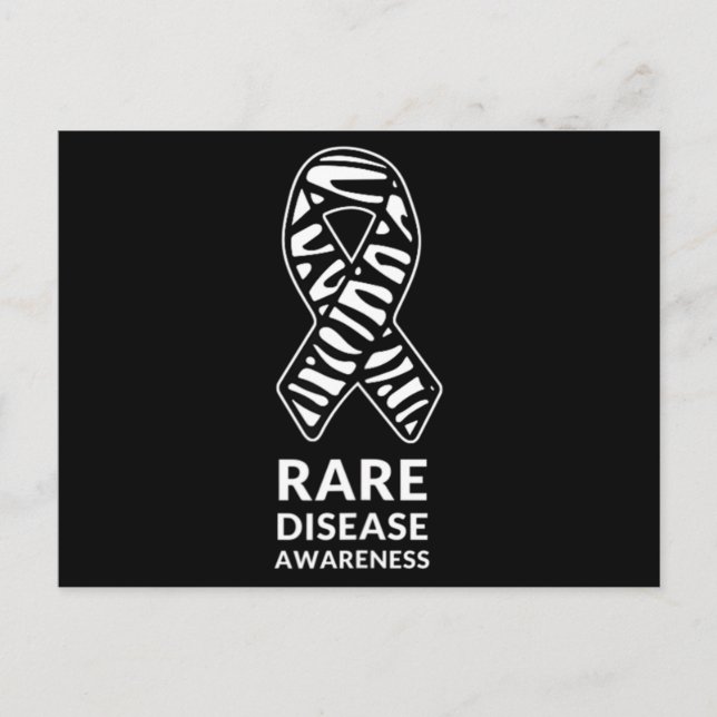 Carte Postale Zebra Ribbon Sensibilisation Rare Maladie Minimali (Devant)