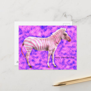 Carte Postale Zebra Saint-Valentin
