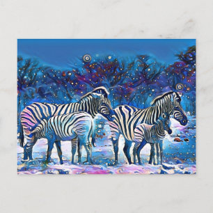 Carte Postale Zèbre afrique namibie nature