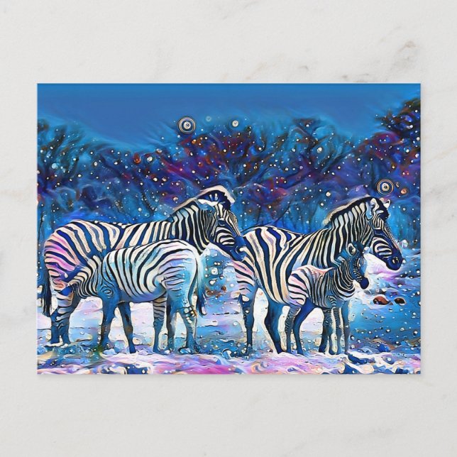 Carte Postale Zèbre afrique namibie nature (Devant)