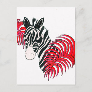 Carte Postale Zèbre inverse