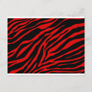 Carte Postale zèbre rouge