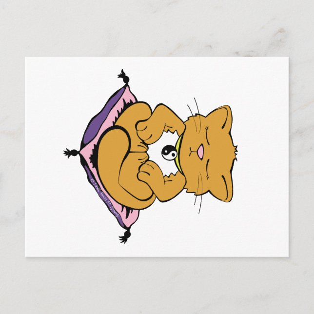 Carte Postale Zen Cat (Devant)