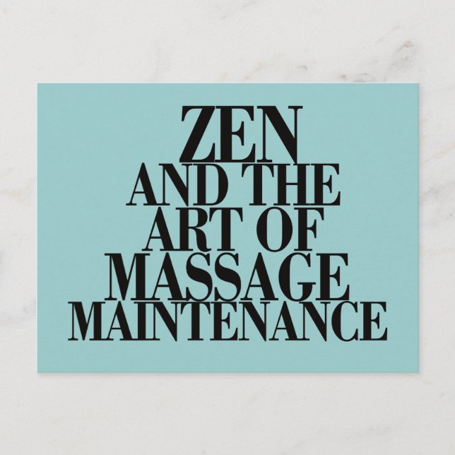 Carte Postale ZEN & L'Art du MASSAGE (Devant)