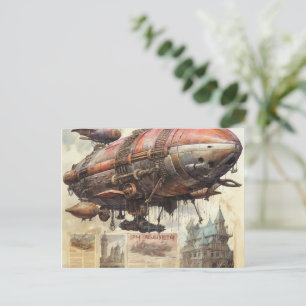 Carte Postale Zeppelin Steampunk vintage (9)