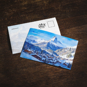 Carte postale Zermatt Matterhorn Suisse Watercolor