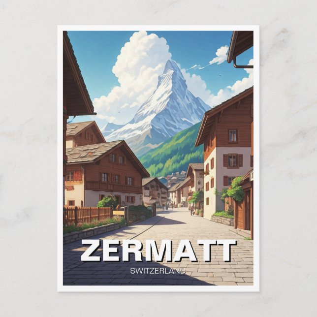 Carte Postale Zermatt Suisse Matterhorn (Devant)