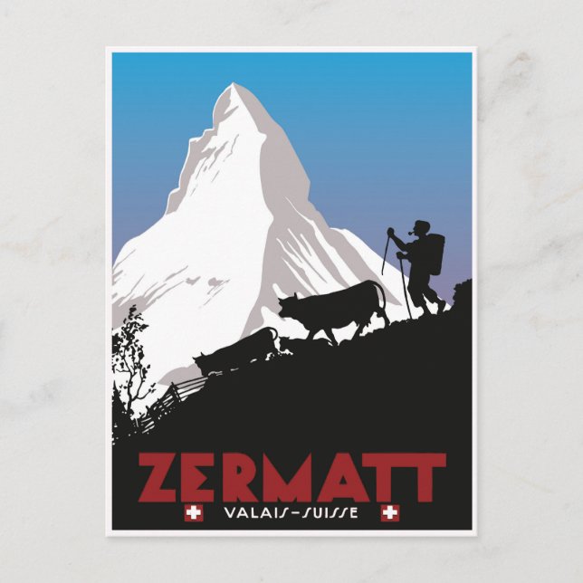 Carte Postale Zermatt, Valais, Suisse, (Devant)