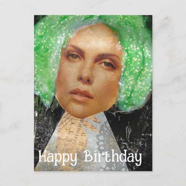 Carte Postale Zetti Woman Collage Joyeux Anniversaire (Devant)