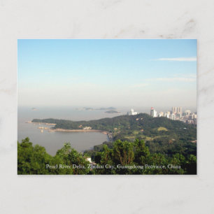 Carte Postale Zhuhai, Delta de la rivière Pearl, Province du Gua