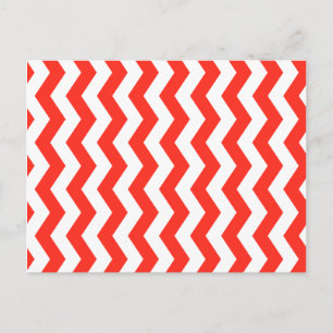 Carte Postale Zig Zag Rouge et Blanc