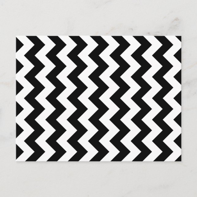 Carte Postale Zigzag noir et blanc (Devant)