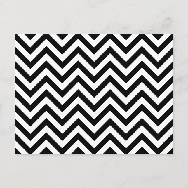 Carte Postale Zigzag noir et blanc Grandes Motif Chevron (Devant)