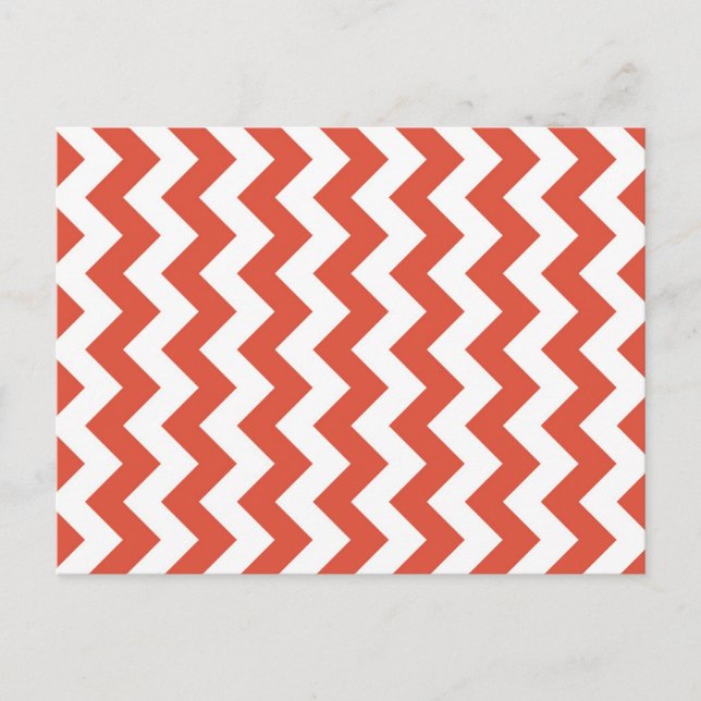 Carte Postale Zigzag orange et blanc (Devant)