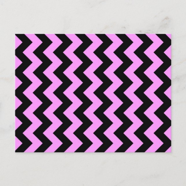 Carte Postale Zigzag rose et noir (Devant)