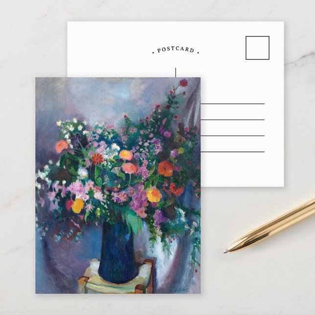 Carte Postale Zinnias et Asters | Arthur Beecher Carles (Créateur téléchargé)