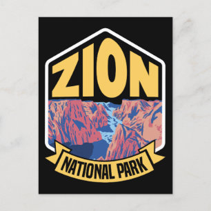 Carte Postale Zion National Park Utah Retro