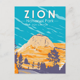 Carte Postale Zion National Park Utah Route de Zion Canyon Vinta