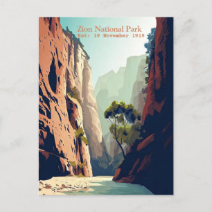 Carte Postale Zion National Park Utah The Narrows