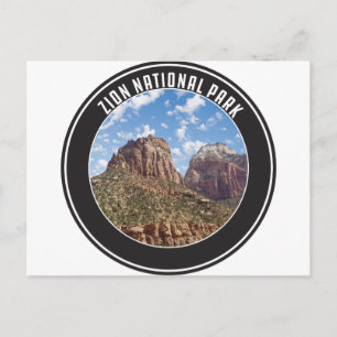 Carte Postale Zion National Park Utah Vintage Retro Zion Canyon