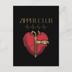 Carte Postale ZIPPER CLUB, greffe cardiaque, chirurgie à coeur o