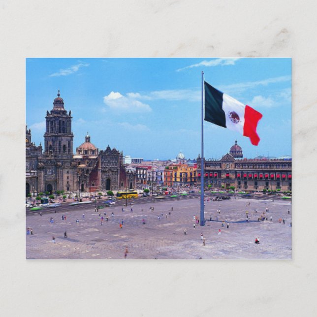 Carte Postale Zocalo, Mexico City, Mexique (Devant)