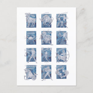Carte postale Zodiac 12 Étoiles