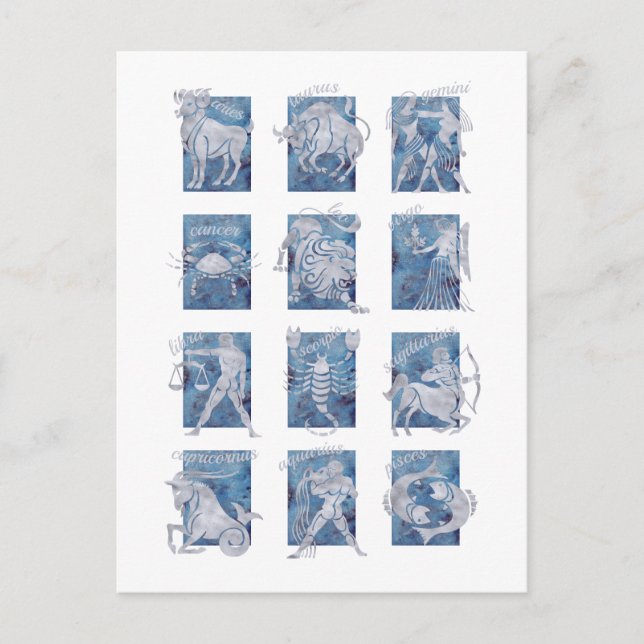 Carte postale Zodiac 12 Étoiles (Devant)