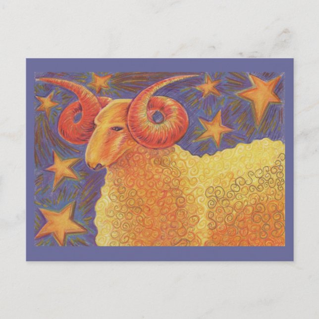 Carte postale Zodiac Aries (Devant)