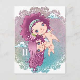 Carte Postale Zodiac gémeaux gemini