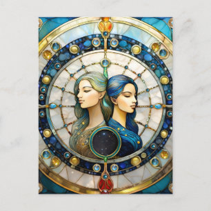 Carte Postale Zodiac - Gemini Les Jumeaux