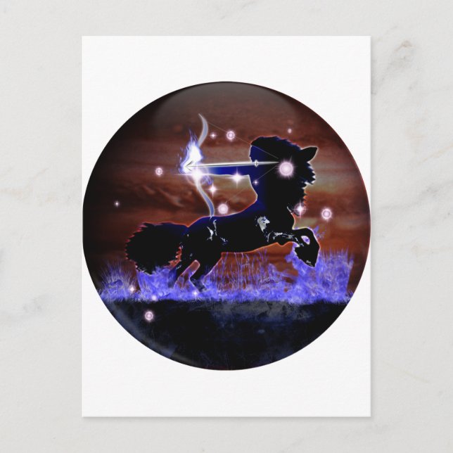 Carte Postale Zodiaque de donjon artisanal - Sagittarius (Devant)