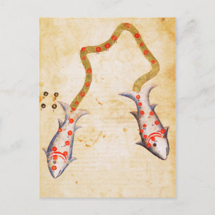 Carte Postale Zodiaque: Pisces, C1350