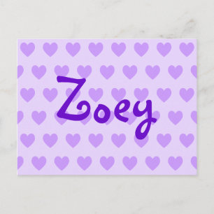 Carte Postale Zoey en violet