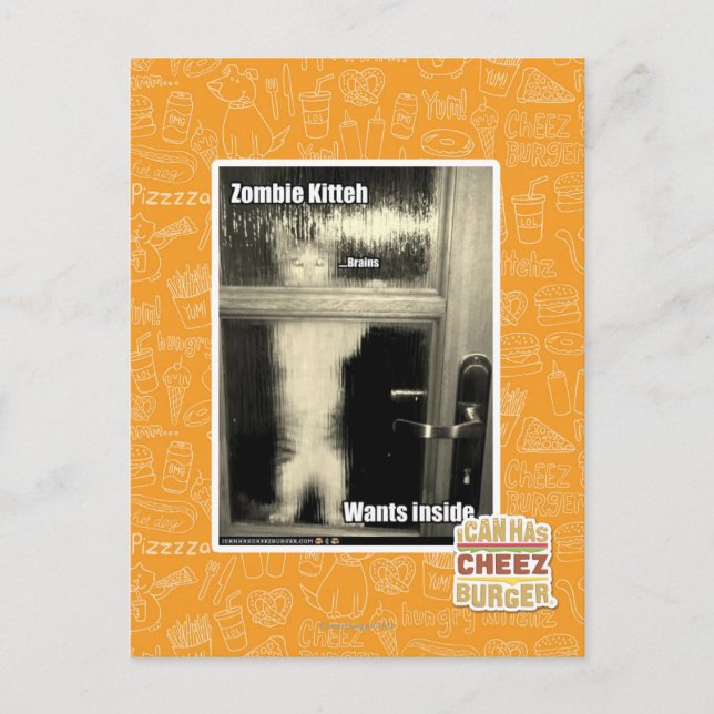 Carte Postale Zombie Kitteh (Devant)