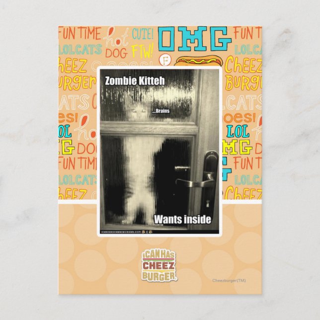 Carte Postale Zombie Kitteh (Devant)