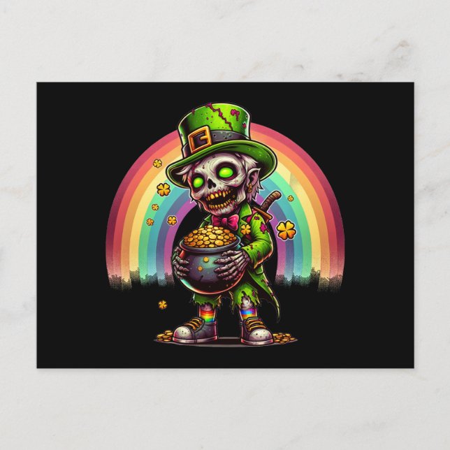 Carte Postale Zombie Leprechaun (Devant)
