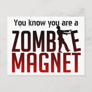 Carte postale ZOMBIE MAGNET, personnaliser
