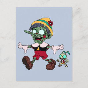 Carte Postale Zombie Pinocchio & Cricket