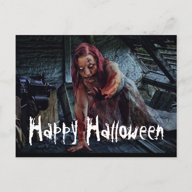 Carte Postale Zombie Sanglant (Devant)