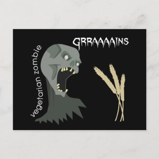 Carte Postale Zombie végétarien veut des grands !