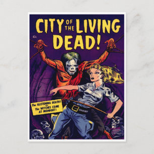 Carte Postale Zombie - Vintage Horror Comic