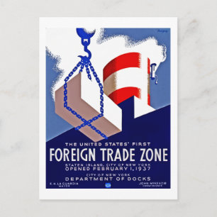 Carte Postale Zone de commerce extérieur