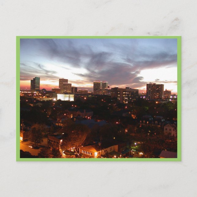 Carte Postale Zone De Greenway Plaza À Houston Au Texas (Devant)